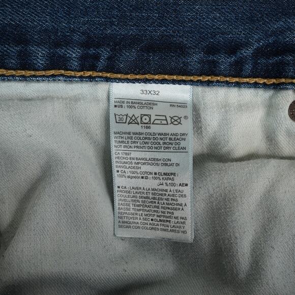 Old Navy Jeans Mens 33x32 Original Straight Leg Blue Dark Wash Denim Cotton - Picture 9 of 9